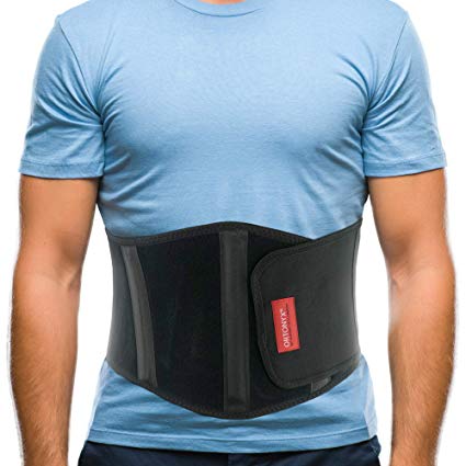 ORTONYX Ergonomic Umbilical Hernia Belt for Men and Women - Abdominal Support Binder with Compression Pad - Navel Ventral Epigastric Incisional and Belly Button Hernias Surgery Prevention Aid / 353-1