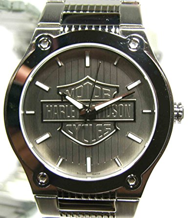 Harley-Davidson Men's 76A134 Analog Quartz Silver Stainless Steel Watch