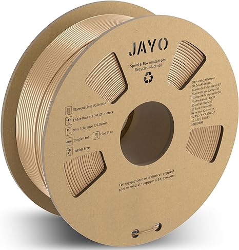 JAYO PLA  Filament 1.75mm, PLA Plus 3D Printer Filament 1.1KG, Dimensional Accuracy  /- 0.02mm, Neatly Wound Filament, Toughness 3D Printing Filament, 1.1 kg Spool(2.42 LBS), 363 Meters, PLA  Wood