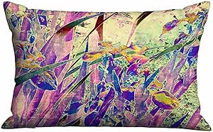 Pillow Case Watercolor Floral Abstract Art Painting,Cushion Cover Case 20x30 Inches for Home Sofa Bedroom Living for Women Men