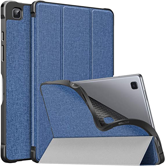 MoKo Case Fits Samsung Galaxy Tab A7 10.4 Inch 2020 Model (SM-T500/505/507), Lightweight Slim PU Tablet Case Shockproof TPU Back Shell Trifold Stand Cover with Auto Wake/Sleep, Indigo