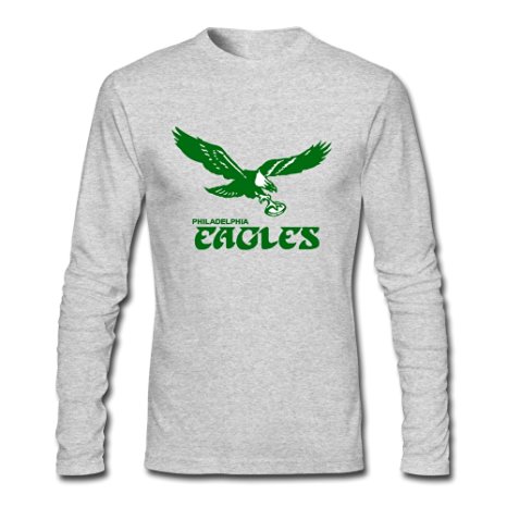 Men's Awesome Blank Philadelphia Eagles Logo Long Sleeve T-Shirt
