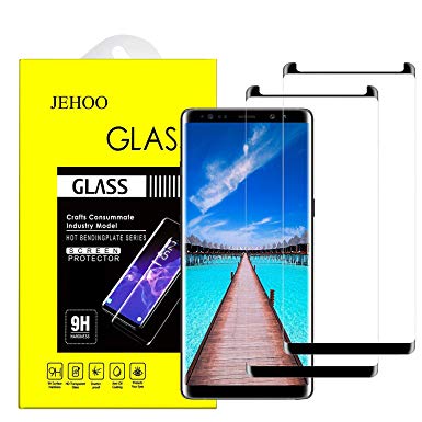 JEHOO Galaxy Note 8 Screen Protector, [2-Pack] Tempered Glass Screen Protector [9H Hardness][Anti-Scratch][Anti-Bubble][3D Curved] [High Definition] [Ultra Clear] for Samsung Galaxy Note 8