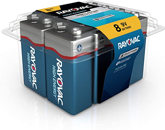 RAYOVAC RVCA16048PPF, Alkaline Batteries Reclosable Pro Pack (9V, 8-Pack)