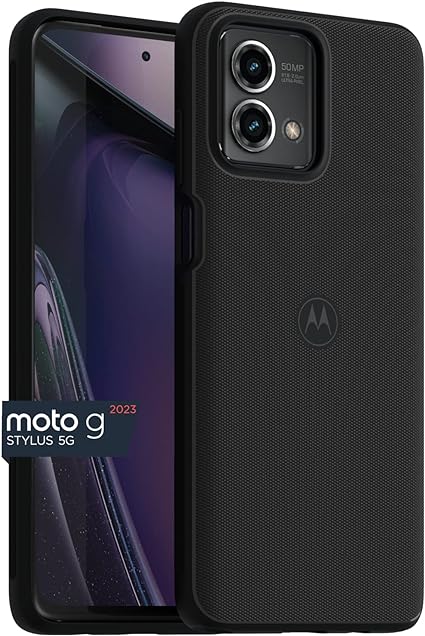 Motorola Moto G Stylus 5G (2023) Textured Protective Case- Black - Precision fit Shock Absorbing Cases for Enhanced Phone Grip, Style, Drop Protection Your 2023 (GSTYLUS23-5G-SC-TXT-BK)