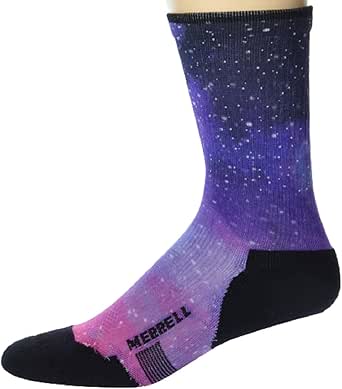 Merrell Men's and Women's Thermal Trail Running Crew Socks - Unisex Thermolite Lightweight Warmth and Breathable Mesh