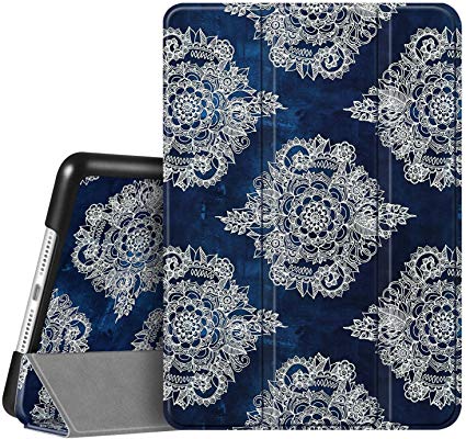 Fintie Case for iPad 7th Generation 10.2 Inch 2019 - Lightweight Slim Shell Standing Hard Back Cover with Auto Wake/Sleep Feature for iPad 10.2" Tablet, Indigo Dreams