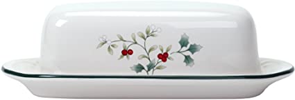 Pfaltzgraff Winterberry Covered Butter Dish Dinnerware Set, 4 Inches, 0253981325981