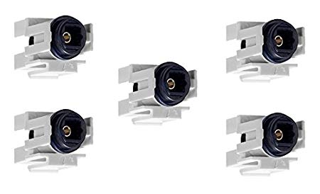 C&E 5 PCS, Keystone Jack Toslink Female to Female Coupler Adapter, White, CNE583075