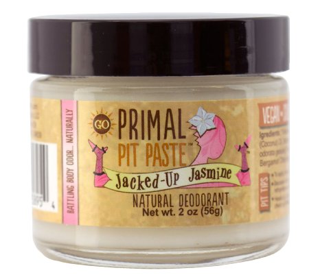 Primal Pit Paste Natural Deodorant Aluminum Free Paraben Free No Added Fragrances Jacked Up Jasmine 2OZ