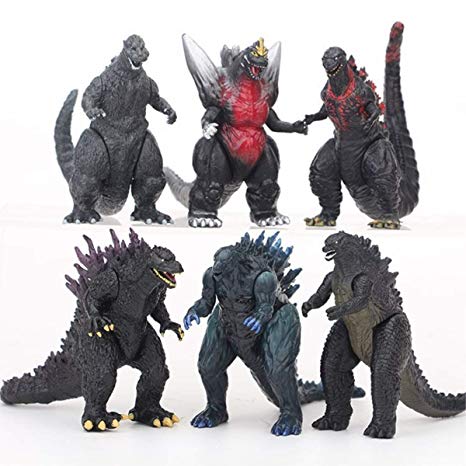 davidamy's gift Godzilla Dinosaur Toys Action Figures Movable Joint Playsets (Bigger 6pcs Set)