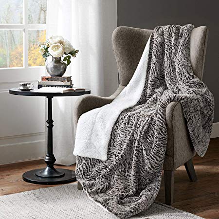 ALPHA HOME Sherpa Blanket 50" x 60" Faux Fur Throw Blanket - Super Soft, Hypoallergenic, Wrinkle-Resistant - for Couch, Bed, Chair