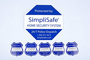 SimpliSafe Home Security System Sign Combo Set Yard Sign x1 Window Decals x5