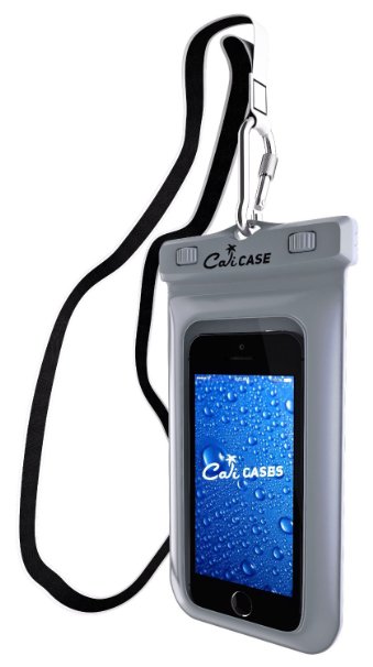 CaliCase Universal Cell Phone Waterproof Pouch - Silver