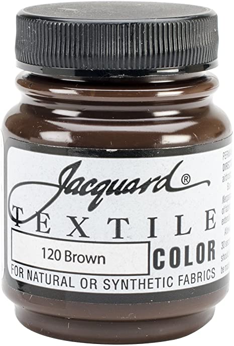 Jacquard Products TEXTILE-1120 Textile Color Fabric Paint, 2.25-Ounce, Brown