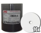 JVCTaiyo Yuden 16x White Inkjet Hub Printable 47GB DVD in tape wrap - 100 pack