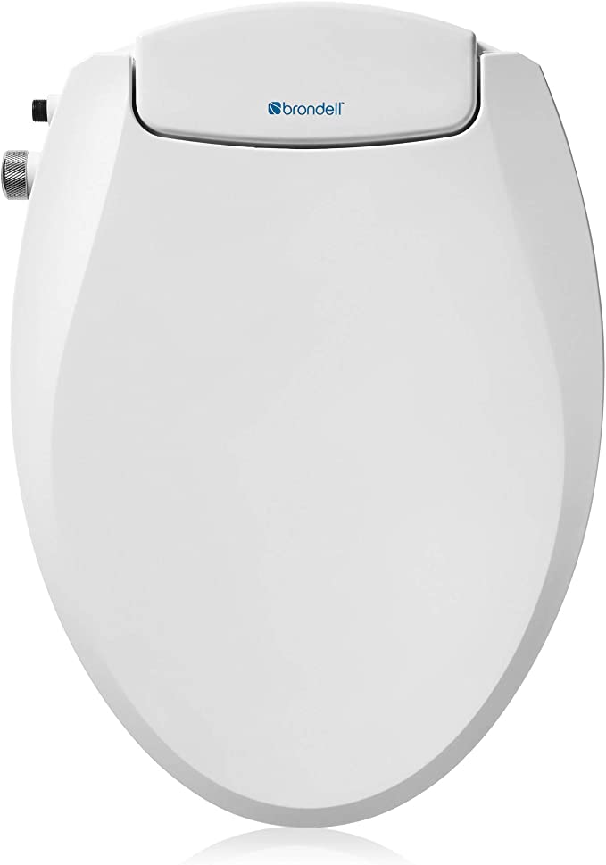 Brondell Swash Ecoseat Non-Electric Bidet Toilet Seat, White - Dual Nozzle System, Ambient Water Temperature - Bidet with Easy Installation (Elongated)