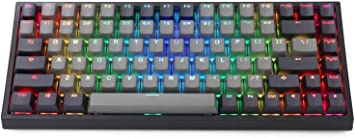 EPOMAKER EP84 84-Key RGB Hotswap Wired Mechanical Gaming Keyboard with PBT Dye-subbed Keycaps for Mac/Win/Gamers (Gateron Red Switch, Grey Black)