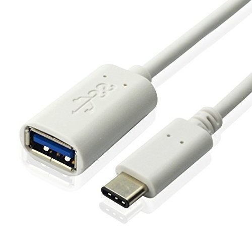 USB 3.1 Type C Male to USB 3.0 Type A Female OTG Cable (8inches/2Ocm,1Pack) - White