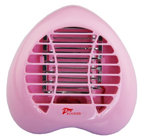 KOODER Bug Zapper,Electronic Insect Killer,Fly Zapper,Mosquito Killer ,mosquito killer lamp,Eliminates all Flying Pests!Can be used as a night lamp too! (Pink)