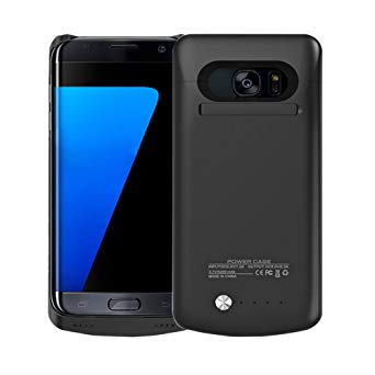Idealforce Samsung Galaxy S7 Edge Battery Case,5200mAh External Power Bank Cover Portable Charger Protective Charging Case for Samsung Galaxy S7 Edge (Black)