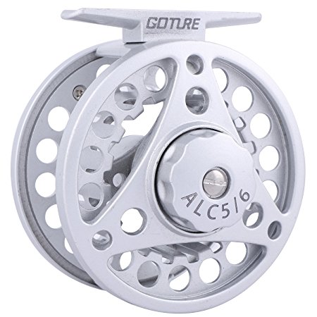 Goture Fly Fishing Reel 2 1BB Large Arbor Die Casting Aluminum Fly Reel With Bag