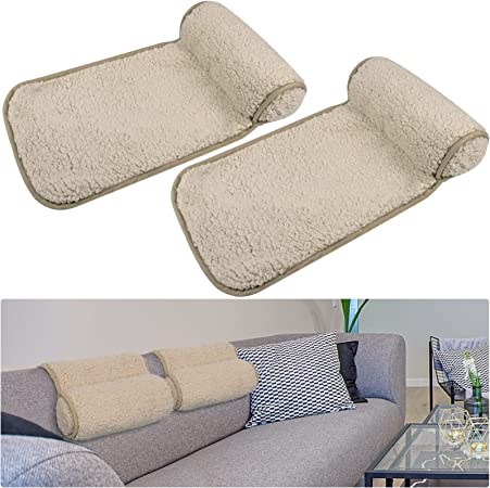 VAIPI 2 Pieces Neck Pillow for Recliner Head Recliner Pillows Neck Support Roll Pillow Hanging Neck Pillow Large Foam for Travel Sofa Lounge Office Bedroom Chair Car (Coffee)