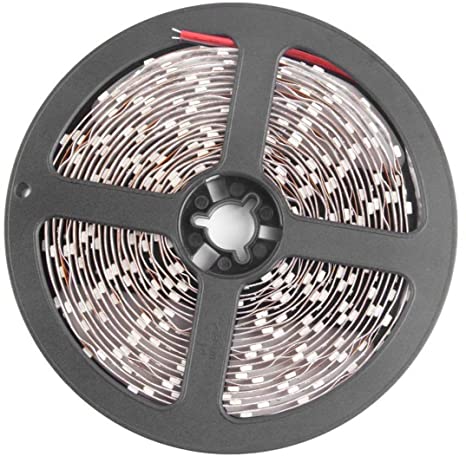 Multi-use Light Strip Cuttable Decoration Light 5M 3528 SMD Non-Waterproof 300 LEDs Flexible Light LED Sticky Strip DC12V(Warm White) Jasnyfall