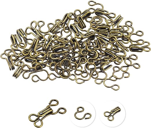 uxcell Sewing Hooks and Eyes Closure for Bra Skirt Clothing Coat Jacket Trousers Sewing DIY Craft