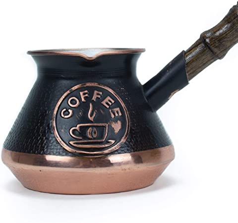 Handmade Coffee Pot 9.1 Fl Oz Armenian Copper Jazva Ararat Turkish Arabic Greek Cezve Jezve Ibrik Turka Jazzve Jazve Wooden Handle