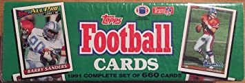 1991 Topps Football Factory Sealed 660 Card Set. Loaded with Stars Including Emmitt Smith, Jerry Rice, John Elway, Troy Aikman, Joe Montana, Bo Jackson, Barry Sanders, Dan Marino and Many Others!
