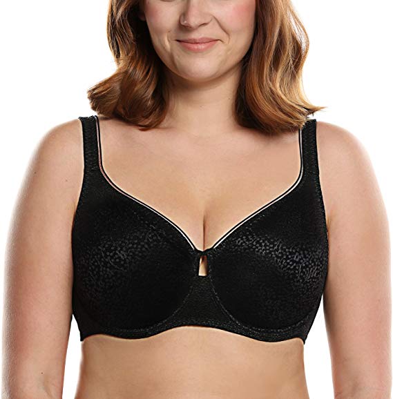 Elaver Women's Full Figure Unlined Minimizer Underwire Bra