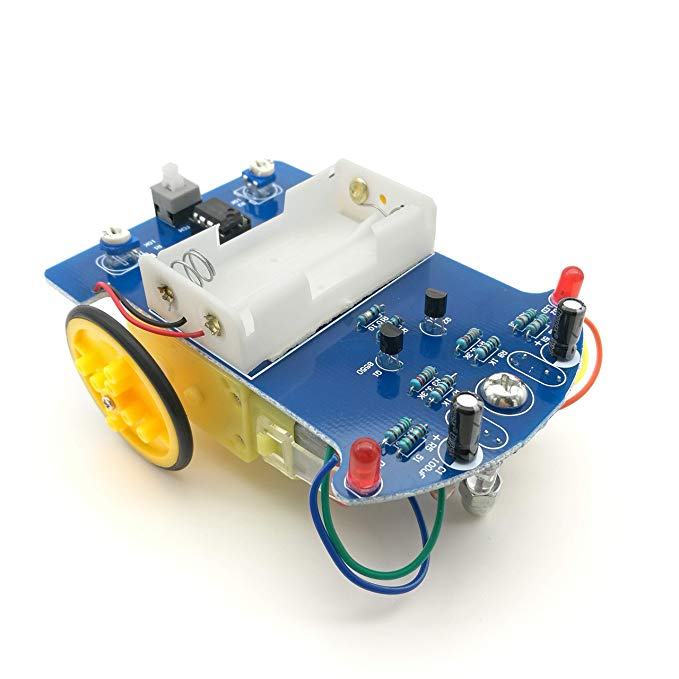 VOGURTIME D2-1 Smart Car Kit Soldering Project Line Following Robot for Learning Practice Electronics DIY