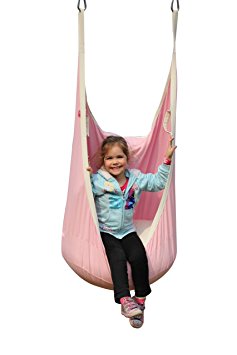 HappyPie Frog Folding Hanging Pod Swing Seat Indoor and Outdoor Hammock for Children to Adult (Pink)