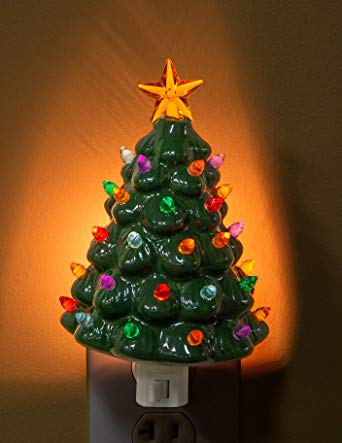 Christmas Tree Nightlight Shaped Holiday Soft Glowing Night Light Kid's Bedroom Bathroom Home Décor