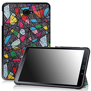 Samsung Galaxy Tab A 10.1 Shell Case - Famavala Ultra Slim Leather Case Smart Cover with Auto Wake / Sleep For 10.1" Samsung Galaxy Tab A (SM-T580/SM-T585) Tablet 2016 Release (Sail-Gray2)