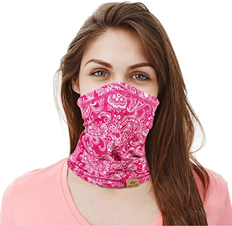 PAGE ONE Multifunctional Neck Gaiter Face Scarf Mask,Women Men Bike Motorcycle Hiking Fishing Face Scarf Bandana Mask