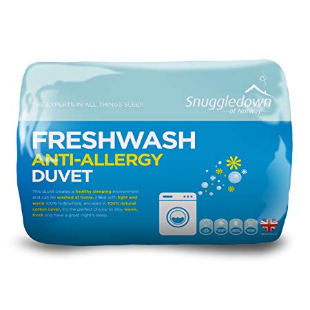 Snuggledown Fresh Wash Anti Allergy 10.5 Tog Duvet, Cotton White, Double