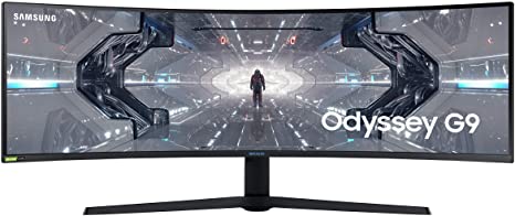 SAMSUNG 49-inch Odyssey G9 - QHD, 240hz, 1000R Curved Gaming Monitor, 1ms, Gsync & Freesync, QLED (LC49G95TSSNXZA)