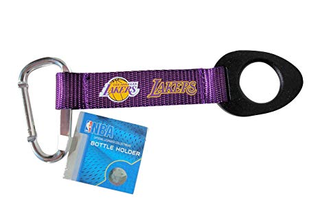 Los Angeles Lakers Bottle Holder Carabiner Strap Tag NBA Lanyard Keychain Clip