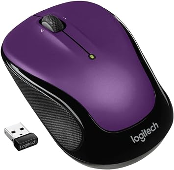 Logitech M325s Wireless Mouse, 2.4 GHz with USB Receiver, 1000 DPI Optical Tracking, 18-Month Life Battery, PC/Mac/Laptop/Chromebook - Vivid Violet