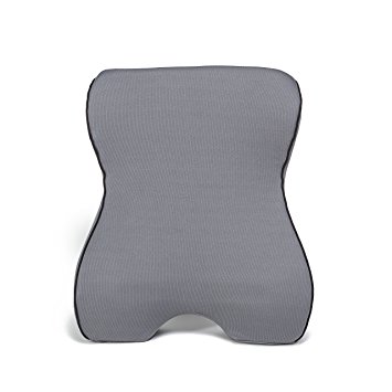 Bulwark Full Back Memory Foam Backrest Lumbar Support Pillow for Home, Office, Auto, and Travel (Gray, Knight Size)