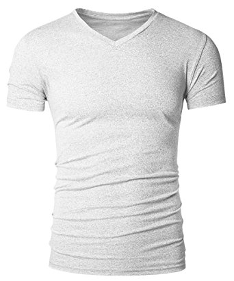 Mrignt Men's Cotton Stretch Gym Short Sleeve T-shirt