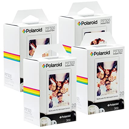 Polaroid PIF300 Instant Film Replacement - Designed for use with Fujifilm Instax Mini and PIC 300 Cameras (80 Sheets)