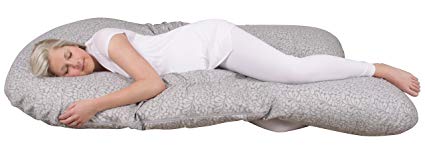 Leachco Back 'N Belly Bunchie Pregnancy/Maternity Body Pillow, Splash Gray