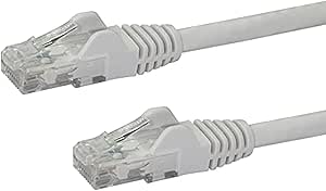 StarTech.com 5ft CAT6 Ethernet Cable - White CAT 6 Gigabit Ethernet Wire -650MHz 100W PoE RJ45 UTP Network/Patch Cord Snagless w/Strain Relief Fluke Tested/Wiring is UL Certified/TIA (N6PATCH5WH)