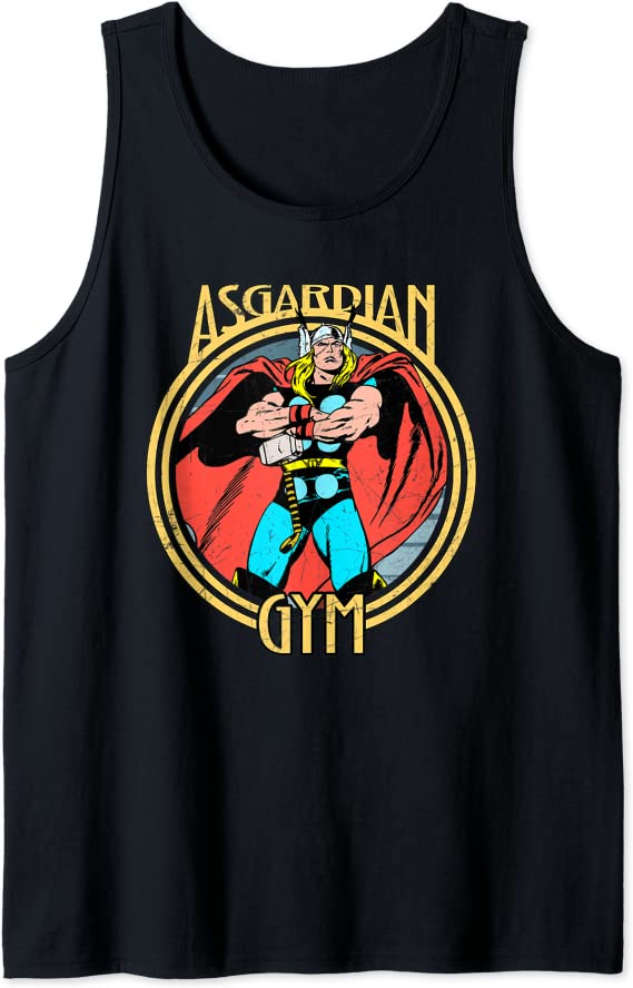 Marvel Thor Retro Comic Book Asgardian Gym Tank Top