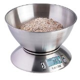 Camry High Accuracy Digital Kitchen Food Scale Mixing Bowl 215l Liquid Volume Room Temperature and Timer Backlight LCD Display Stainless Steel
