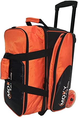 Moxy Bowling Products Blade Premium Double Roller Bowling Bag- Orange/Black