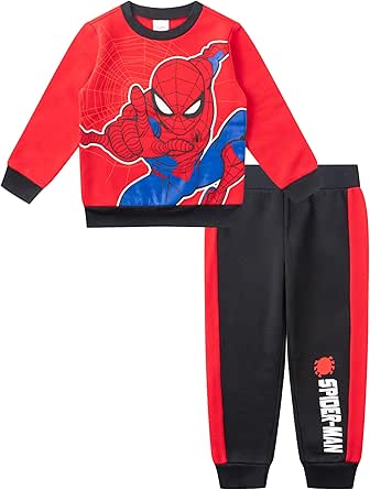 Marvel Spider-Man Boys 2 Piece Sweatshirt and Pants Set for Toddlers and Big Kids